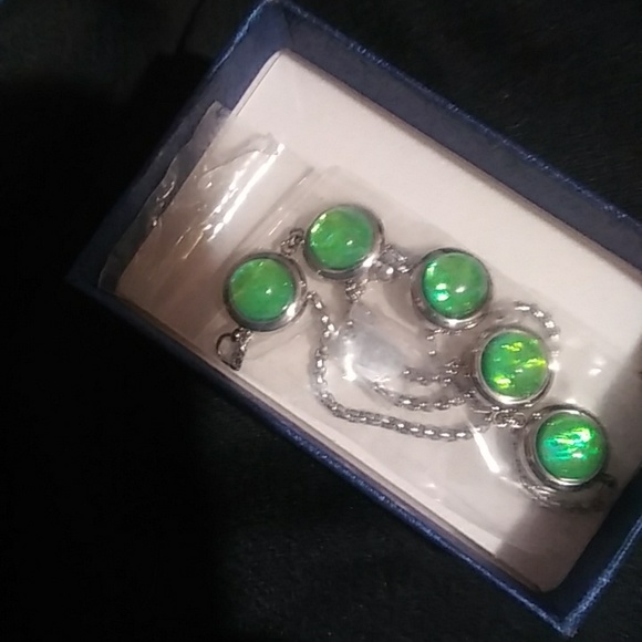 Lab Created Green Opal 8mm Stainless Steel Beaded Bolo Bracelet - Picture 4 of 4